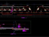 Bus Stop Layout Plan and Cross Section CAD template DWG