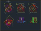 Business Hotel Plan and Elevation Details CAD Templates DWG