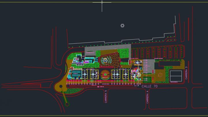 International Airport Landside Design CAD Templates DWG