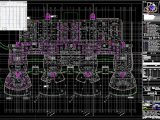 Medical and Research Center Hospital Layout Plan CAD Template DWG