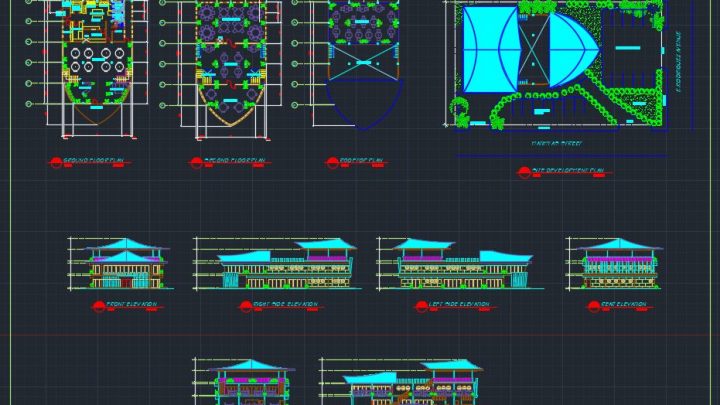 Restaurant Elevation and Sections Details CAD Template DWG