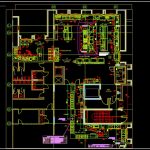 Restaurant Local Distribution Layout CAD Template DWG