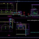 Acid Pump Layout and Profil Drawing CAD Template DWG