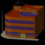 Administrative Building 3D Autocad Template DWG