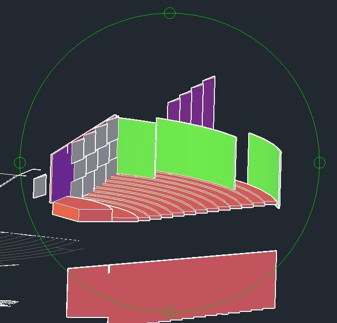 Auditorium Design 3D Autocad Template DWG