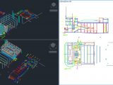 Cinema Layout Plan Elevations and 3D Model Autocad Template DWG
