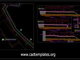 Crushed Rock Road Plan and Cross Section Detail CAD Template DWG