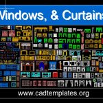 Doors Windows and Curtains Autocad Free Blocks CAD Template DWG