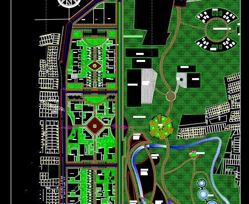 Ecopark Project Design CAD Template DWG