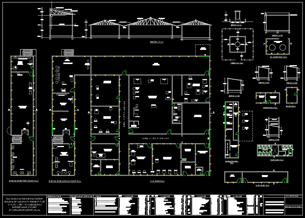 Factory Building Layout Plan And Elevation Cad Template Dwg Cad Templates
