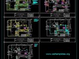 Hotel Ground Floor Lighting and Power Layout Plan Autocad Template DWG
