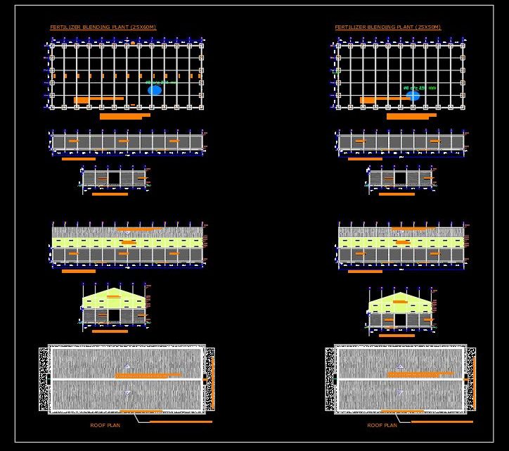 Industrial Plant Substructure Details Plan CAD Template DWG