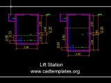 Lift Station Section Details Autocad Template DWG