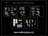 Mall Center Electrical Details CAD Template DWG