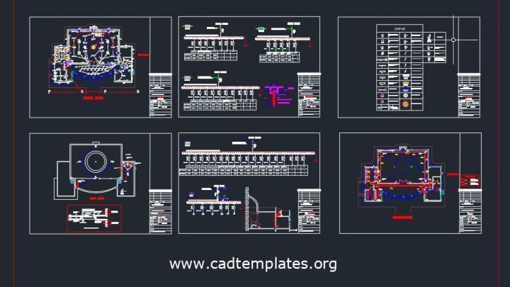 Mosque Electrical Lighting Plans Cad Template DWG