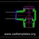 Non-Return Valve Assembly CAD Template DWG