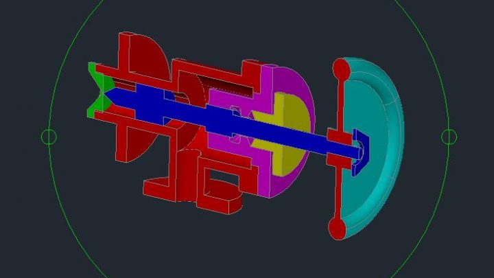 Oil Burner Assembly 3D Model CAD Template DWG