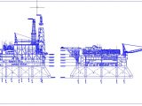 Oil Platform Elevation Plan CAD Template DWG