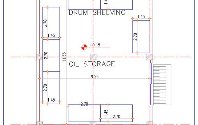 Oil and Gear Storage CAD Template DWG