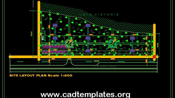 Park Layout Plan CAD Template DWG