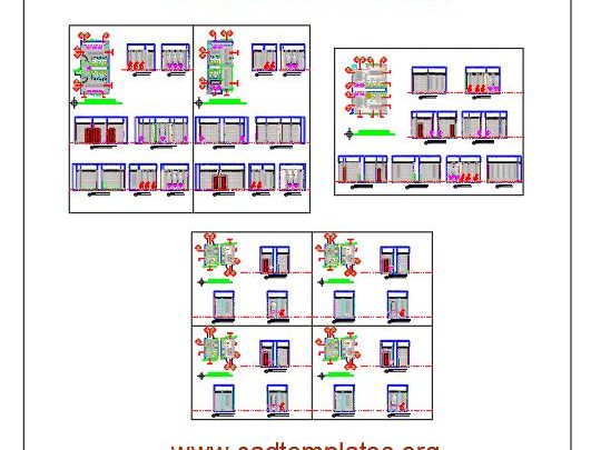 Pediatric Hospital Layout Plan and Elevations Autocad Template DWG