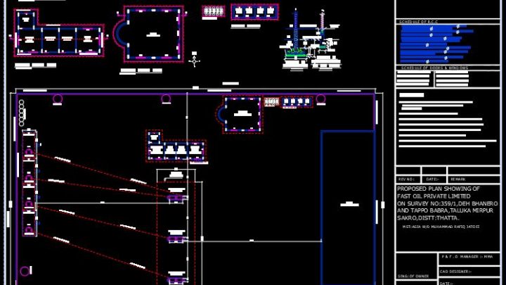 Petrol Pump Station Layout Plan CAD Template DWG