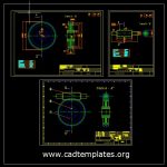 Screw Reducer Sections Details CAD Template DWG