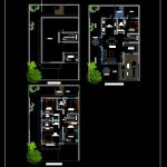 Small Villa Ground Floor Plan CAD Template DWG
