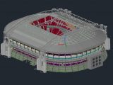 Stadium Project Design 3D Model Autocad Template DWG