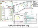 Staircase Electric Details CAD Template DWG