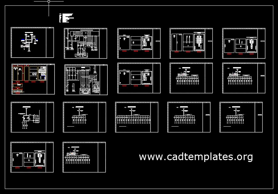 TV Station Shop Drawing Details Autocad Template DWG