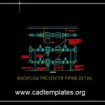 Backflow Preventer Piping Detail CAD Template DWG