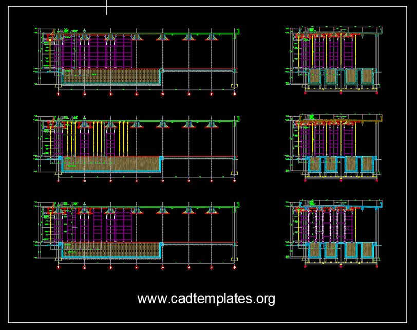 Bridge Deck Scaffolding Details CAD Template DWG