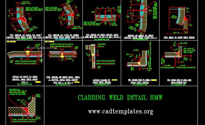 Cladding Weld Detail HMW CAD Template DWG