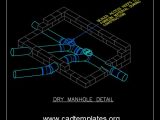 Dry Manhole Detail Isometric CAD Template DWG