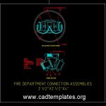 Fire Department Connection Assemblies Detail CAD Template DWG