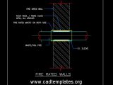 Fire Rated Walls Detail CAD Template DWG