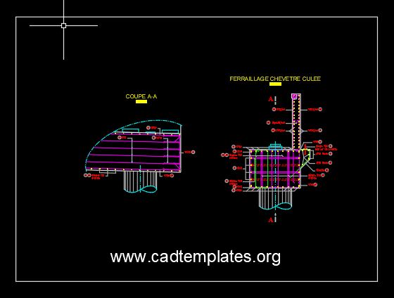 Header of Bridge Pile Details CAD Template DWG
