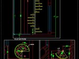 Helicoidal Steel Stair Elevation and Plan Details CAD Template DWG