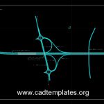Highway Roundabout Interchange CAD Template DWG