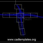 Partial Cloverleaf Interchange Layout CAD Template DWG