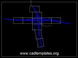 Partial Cloverleaf Interchange Layout CAD Template DWG