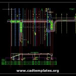 Pedestrian Bridge Layout Plan and Vertical profile CAD Template DWG