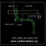 Pipe Bend and Cleanout Detail CAD Template DWG