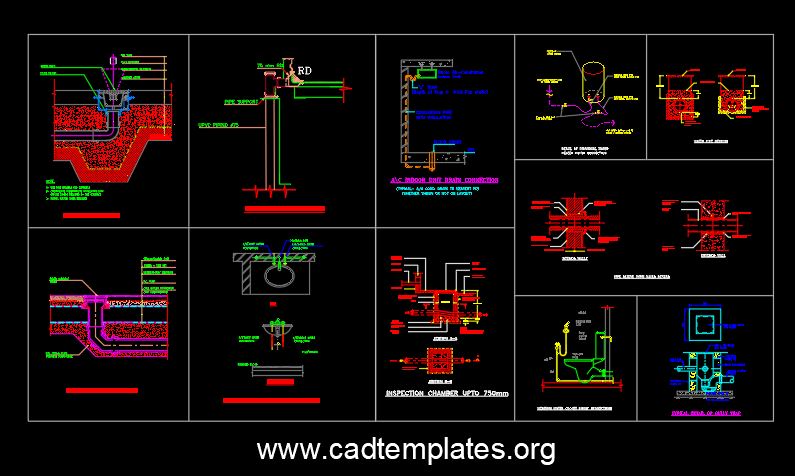 Plumping General Details CAD Template DWG