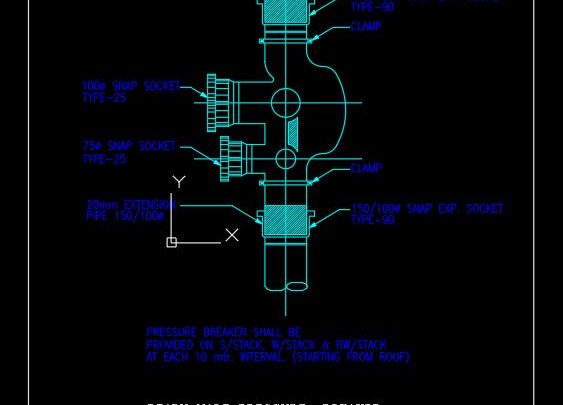 Ready Made Pressure Breaker Details CAD Template DWG