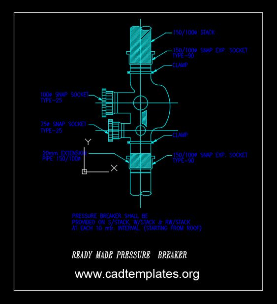 Ready Made Pressure Breaker Details CAD Template DWG