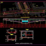 Road and Pedestrian Underpass Plan Profile and Cross Section CAD Template DWG