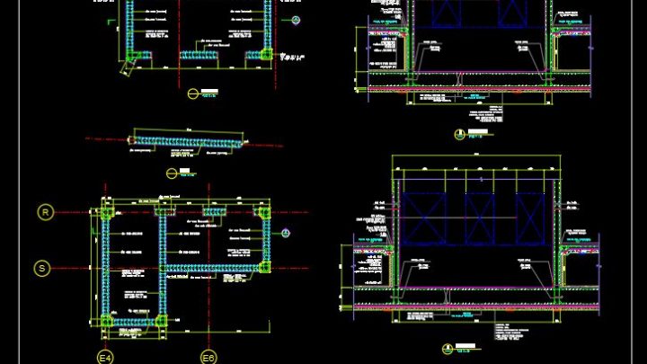Shear Wall Reinforced Concrete Details CAD Templates DWG