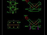 Steel V Bracing Element Details CAD Template DWG